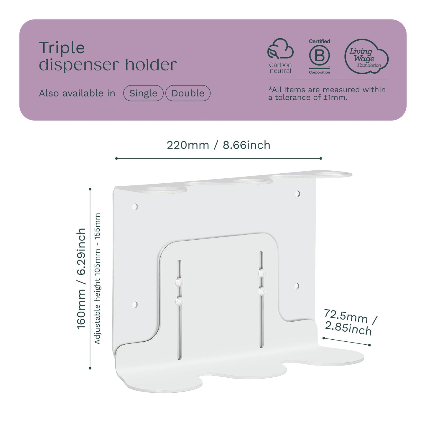 White Triple Bottle Holder