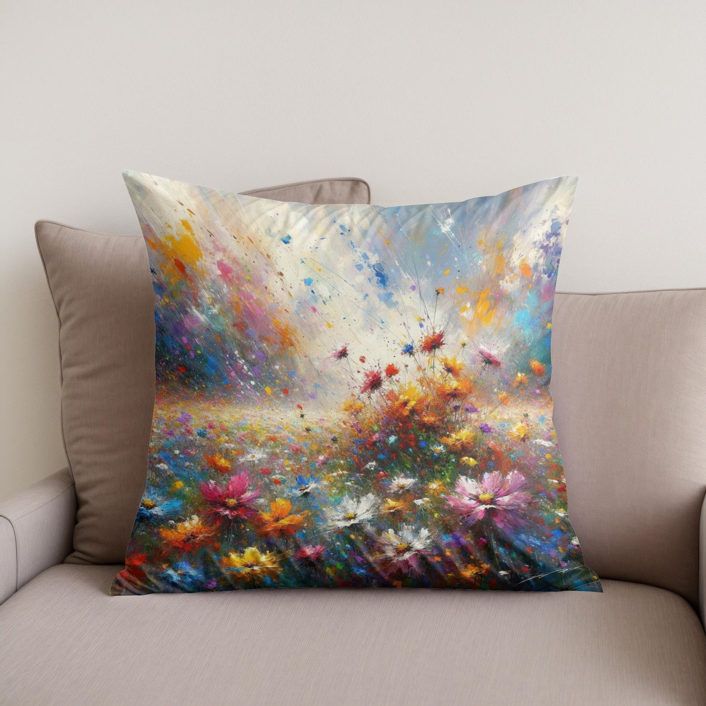 Wildflower Exuberance Cotton Cushion