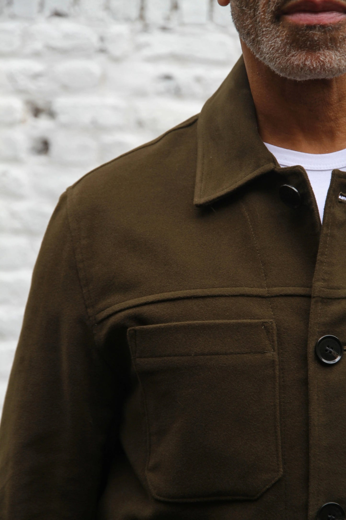 Wilkes Shacket - Olive Moleskin