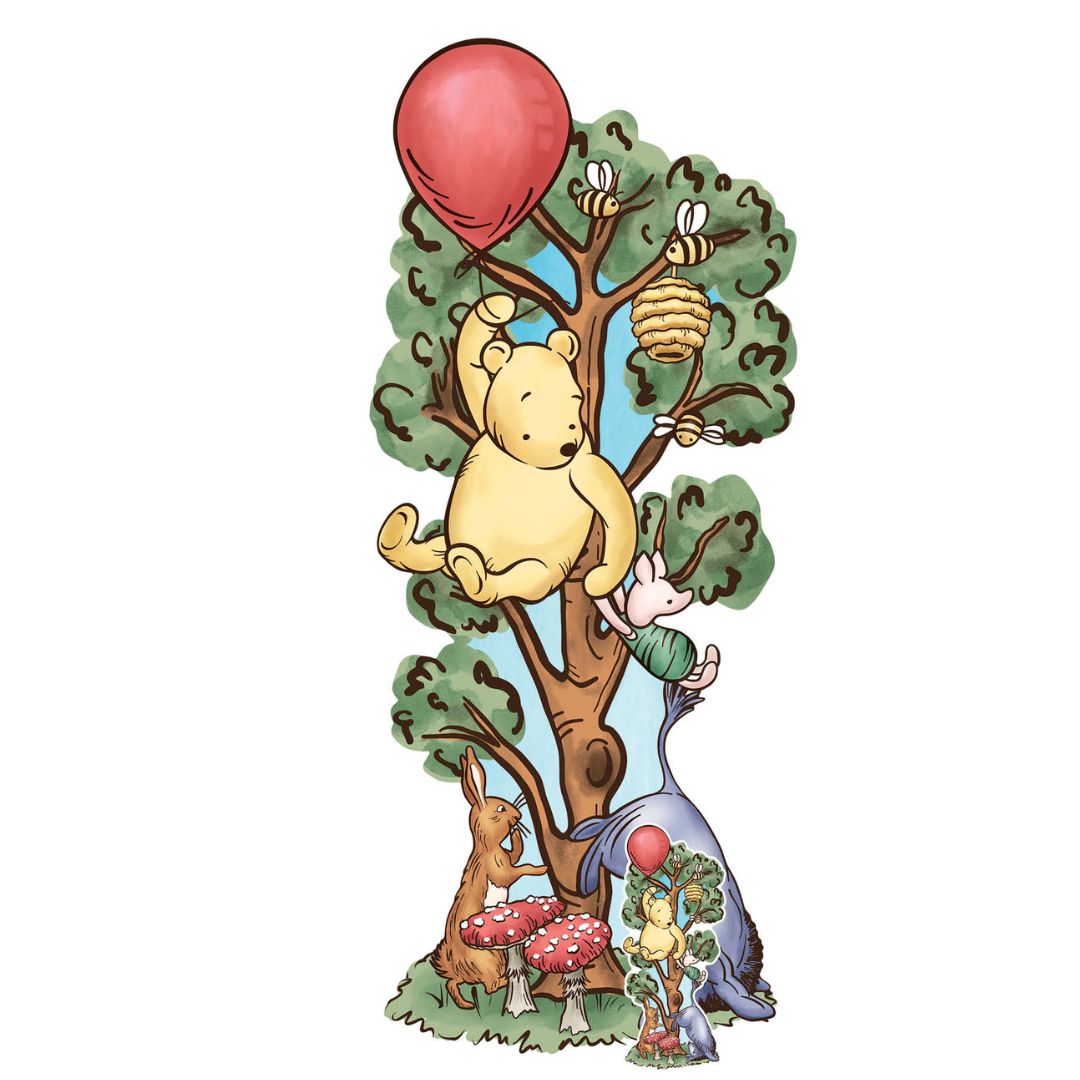 SC4893 Winnie Bear Bundle Honey Pot Cardboard Cutout Height 52cm