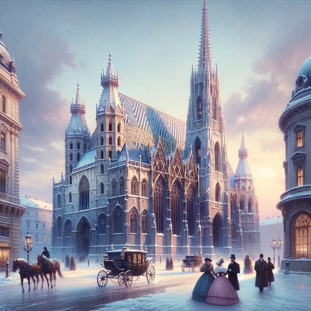 Winter Evening at St. Stephen's Canvas