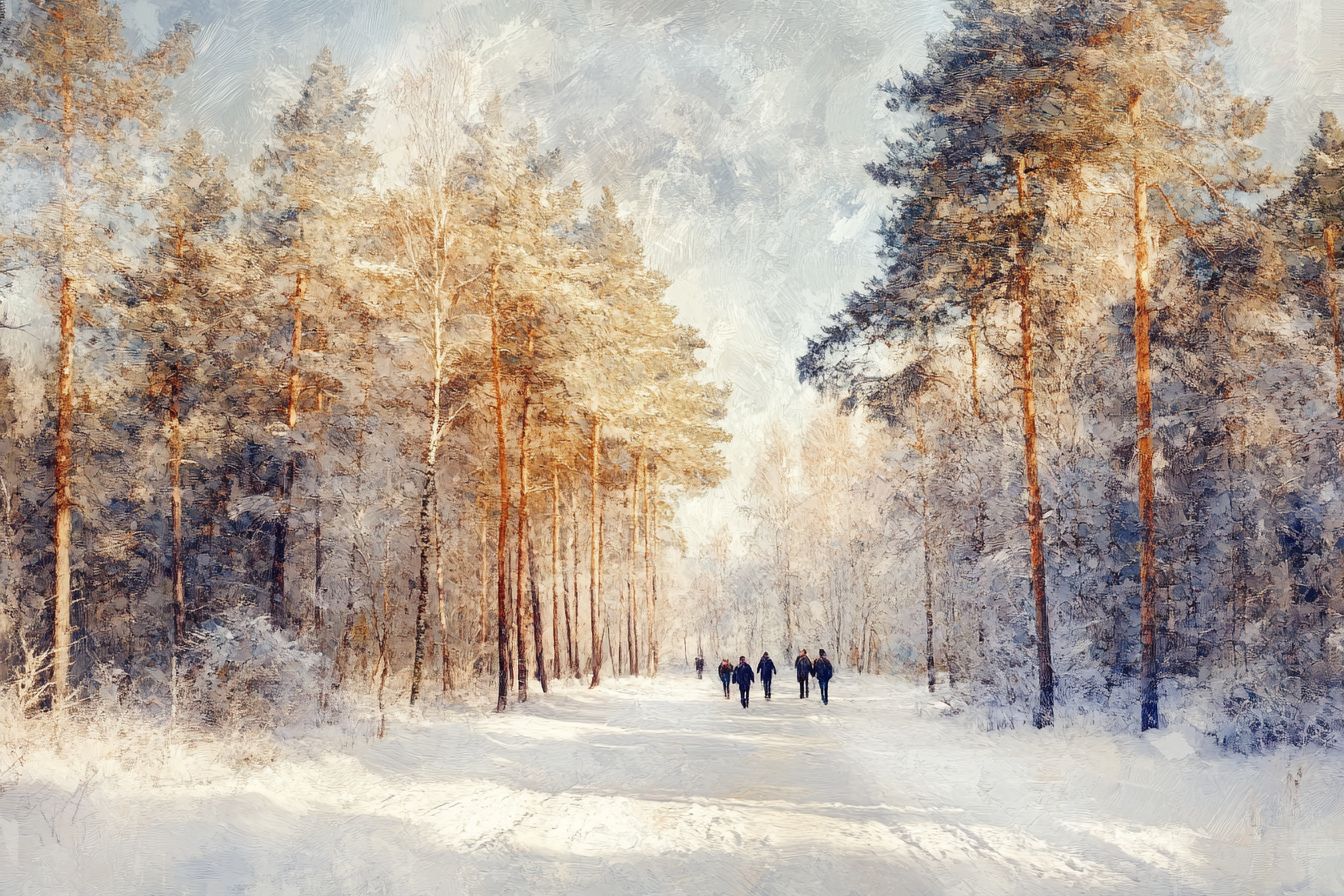 Winter Forest Walk Blanket