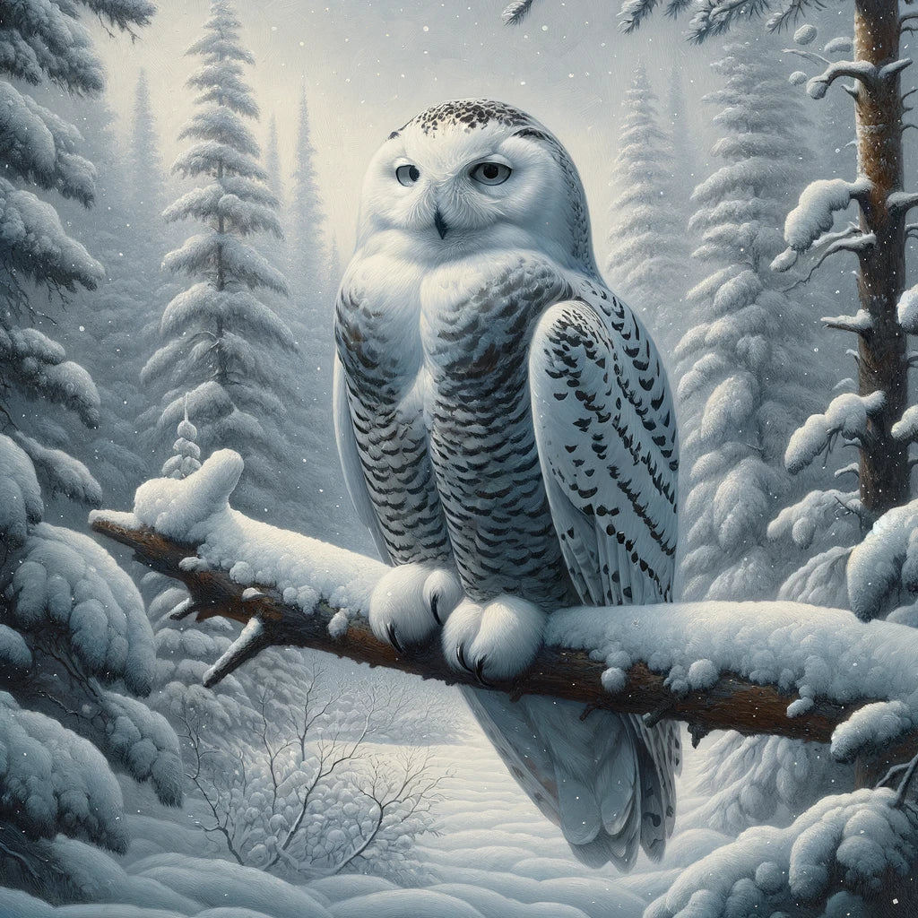 Winter Owl Solitude Canvas