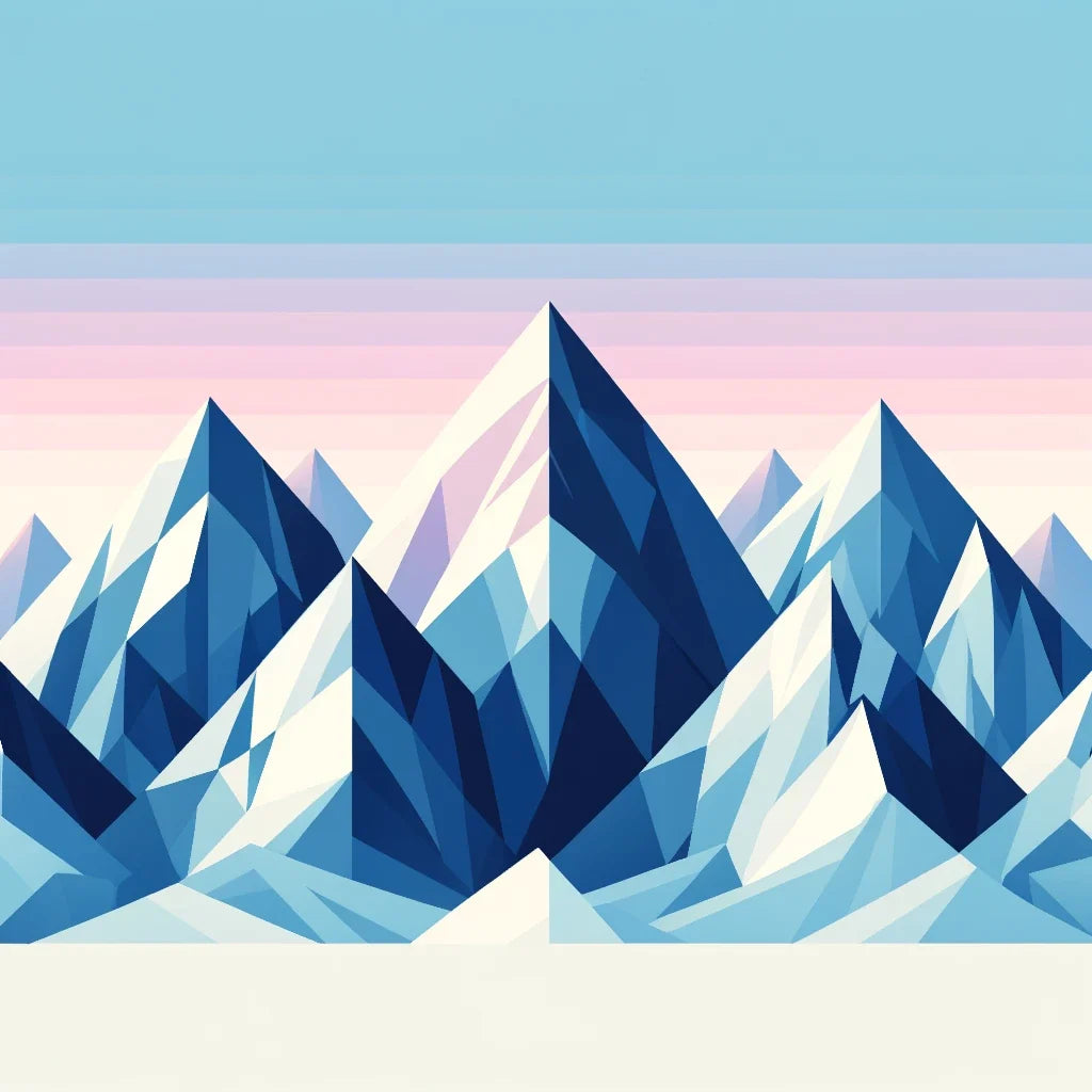 Winter Peaks Geometry Canvas