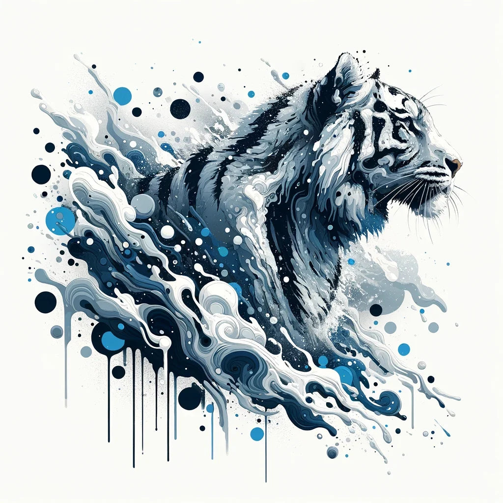 Winter Tiger Abstract Canvas