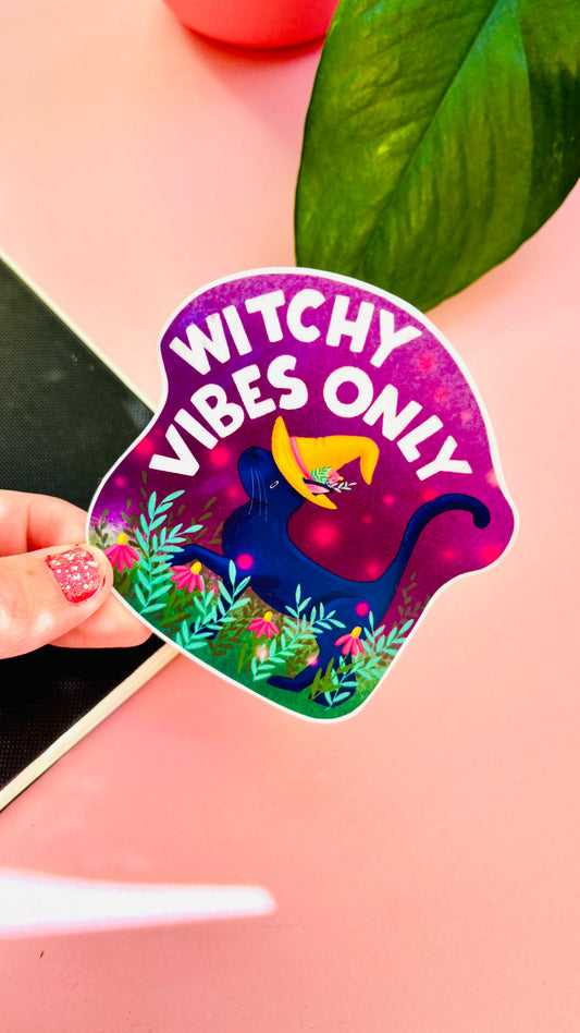 Witchy Vibes Only – Halloween Vinyl Sticker