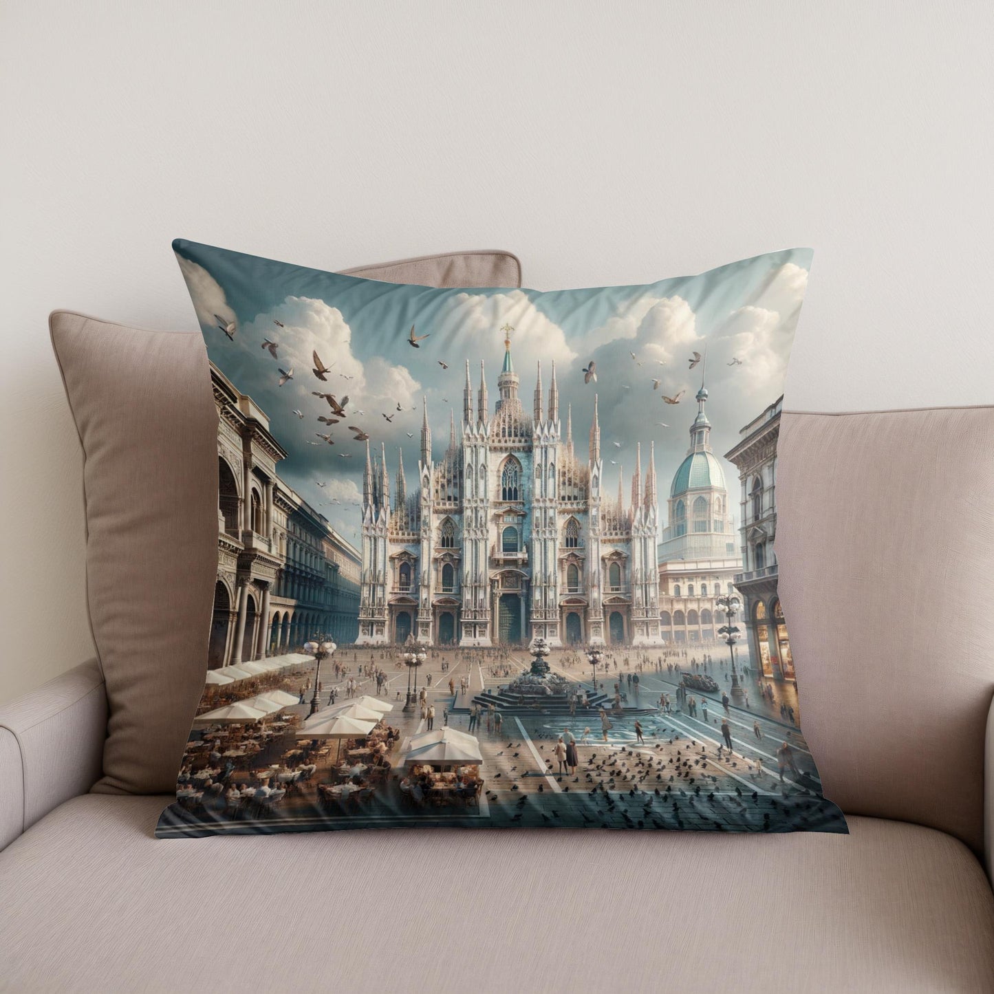 Piazza del Duomo Cotton Cushion