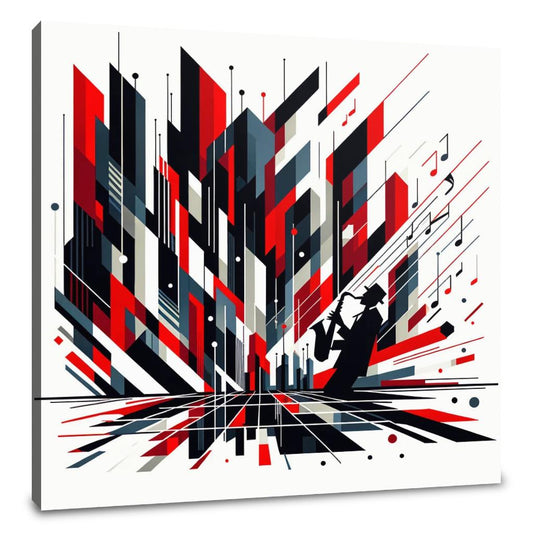 Rhythmic Jazz Geometry Canvas
