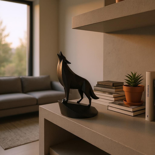 Sculpture #32 – Unique Minimalist Wolf on Pedestal
