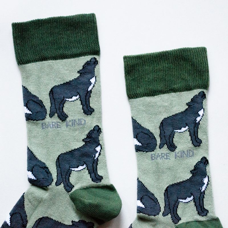 Save the Wolves Bamboo Socks