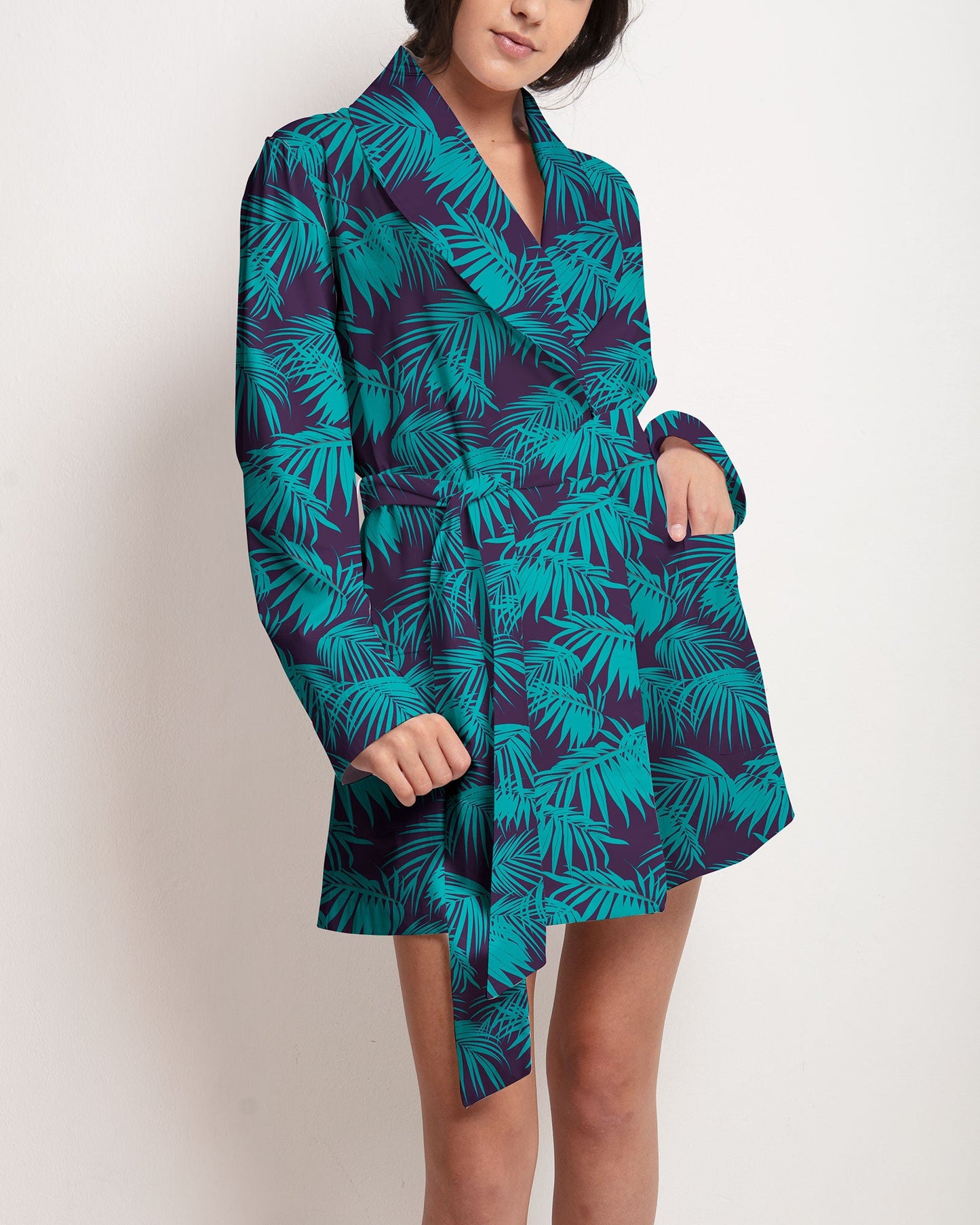 Women's Dressing Gown - Tropical Green