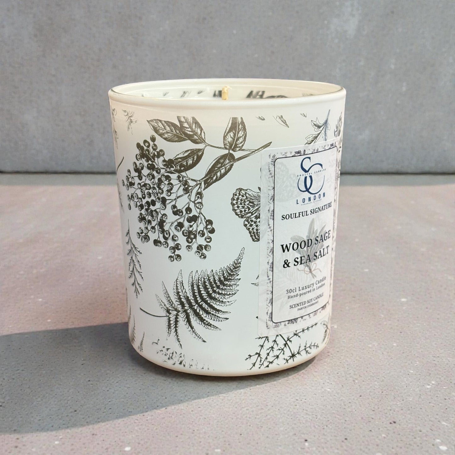 Wood Sage & Sea Salt – Luxury Soy Candle (30cl)