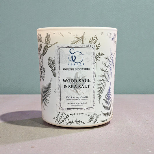 Wood Sage & Sea Salt – Luxury Soy Candle (30cl)