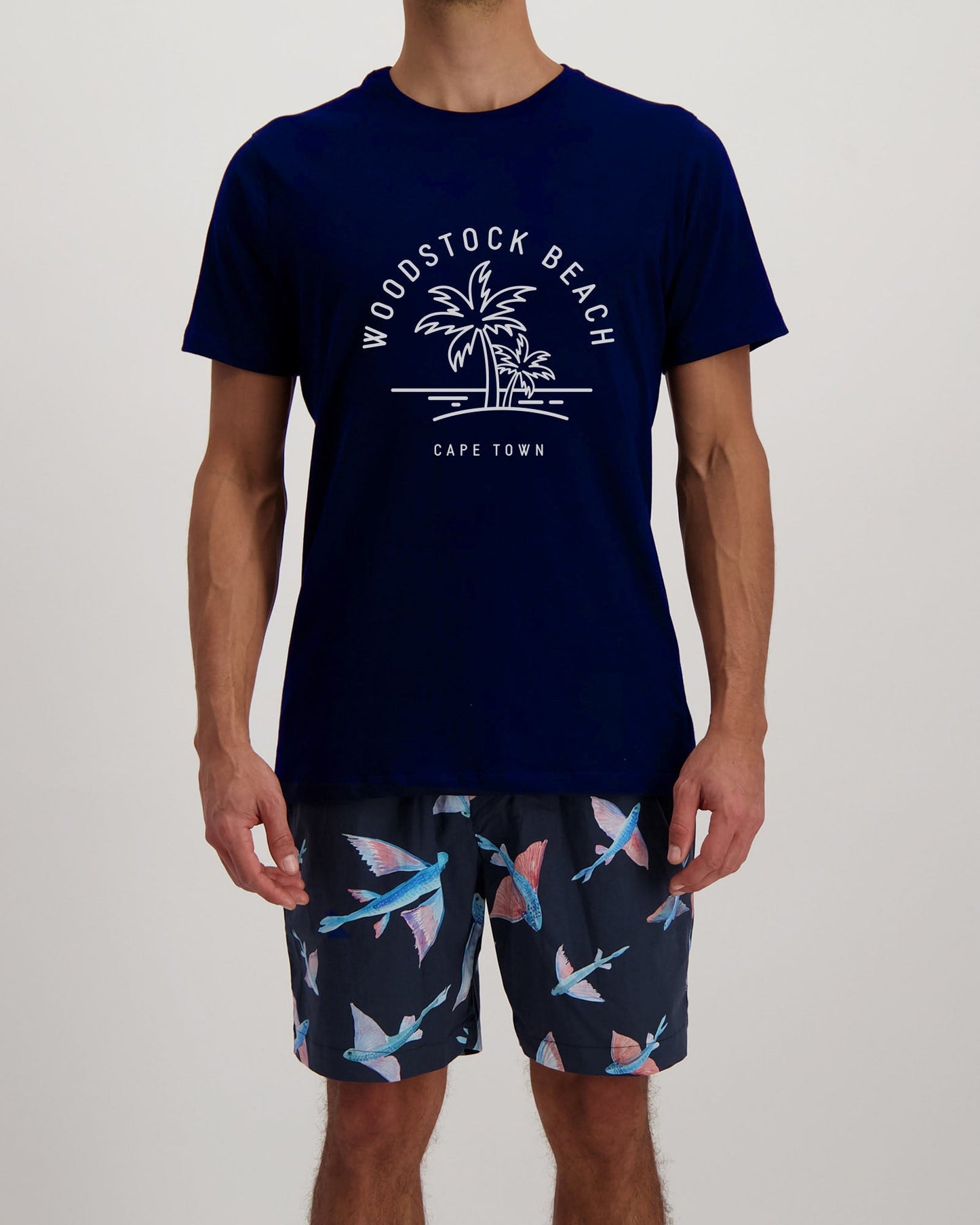 Men's Navy T-Shirt - Woodstock Beach