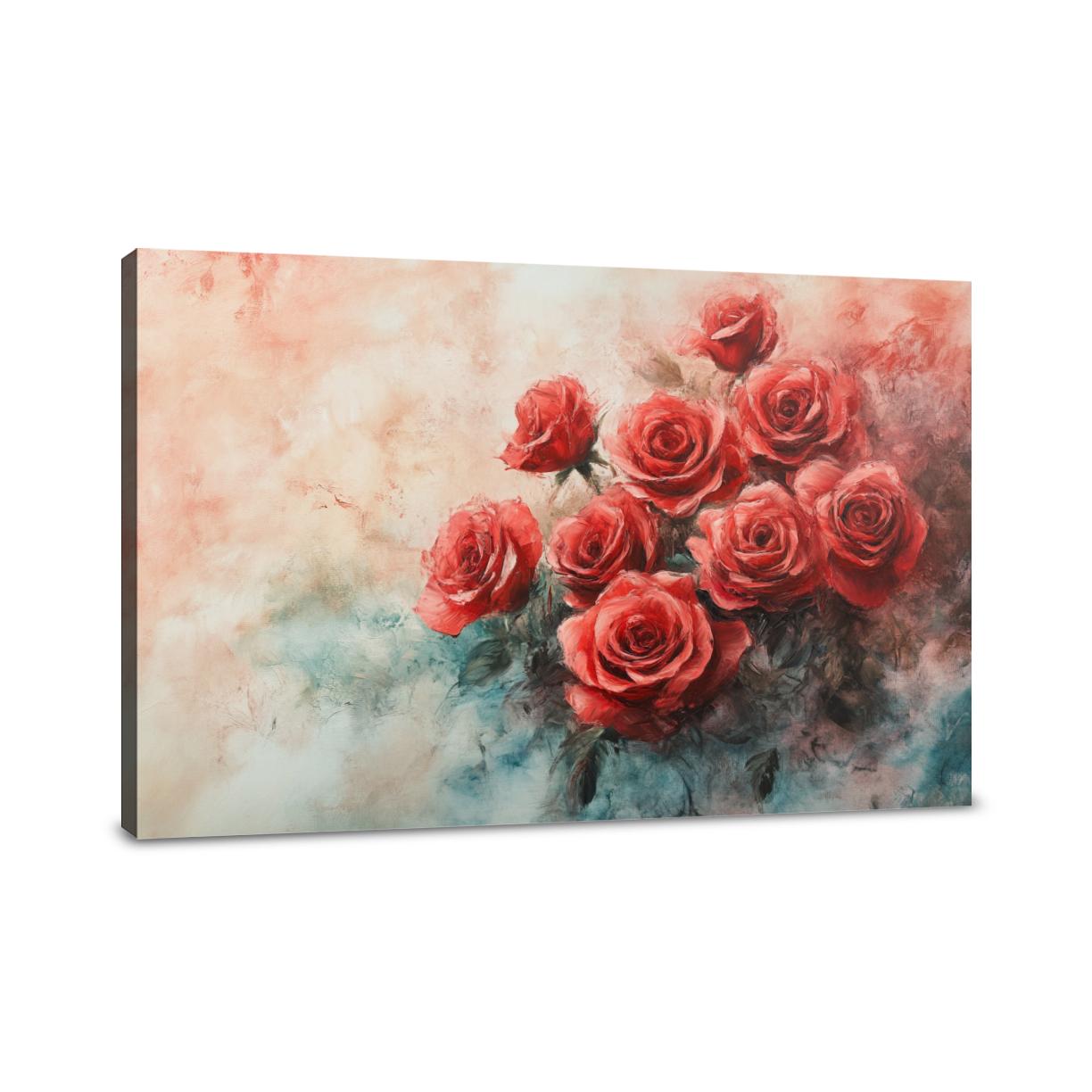 Crimson Rose Reverie Canvas