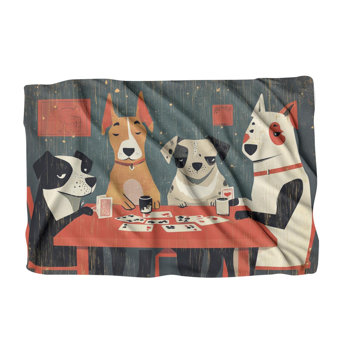 Canine Card Players Blanket