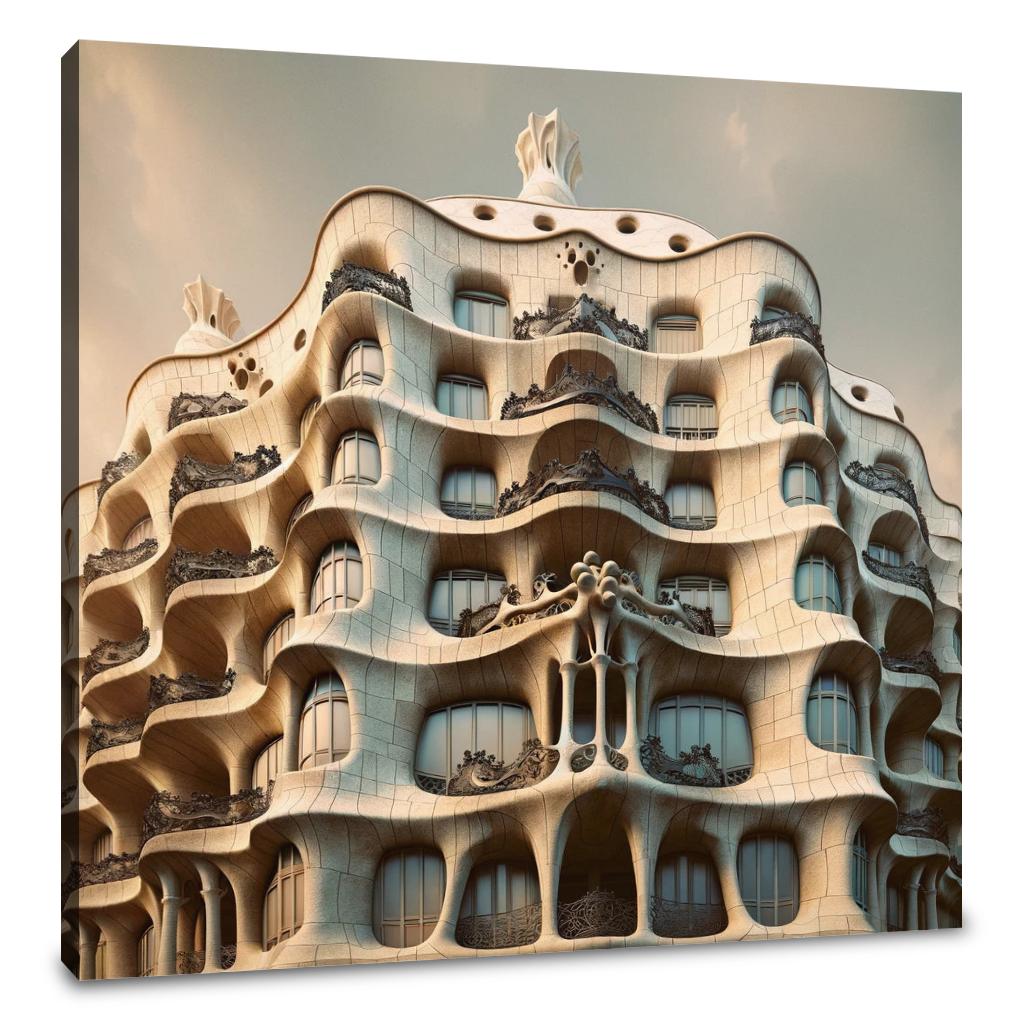 Casa Milà Waves Canvas