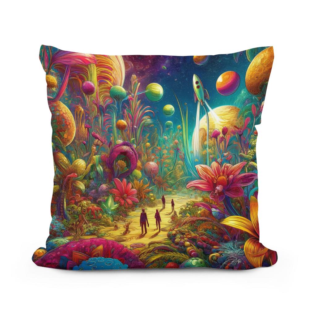 Extraterrestrial Eden Cotton Cushion