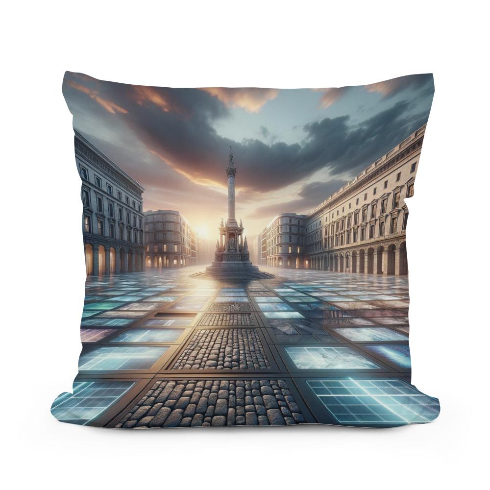 Plaza of Ages Cotton Cushion