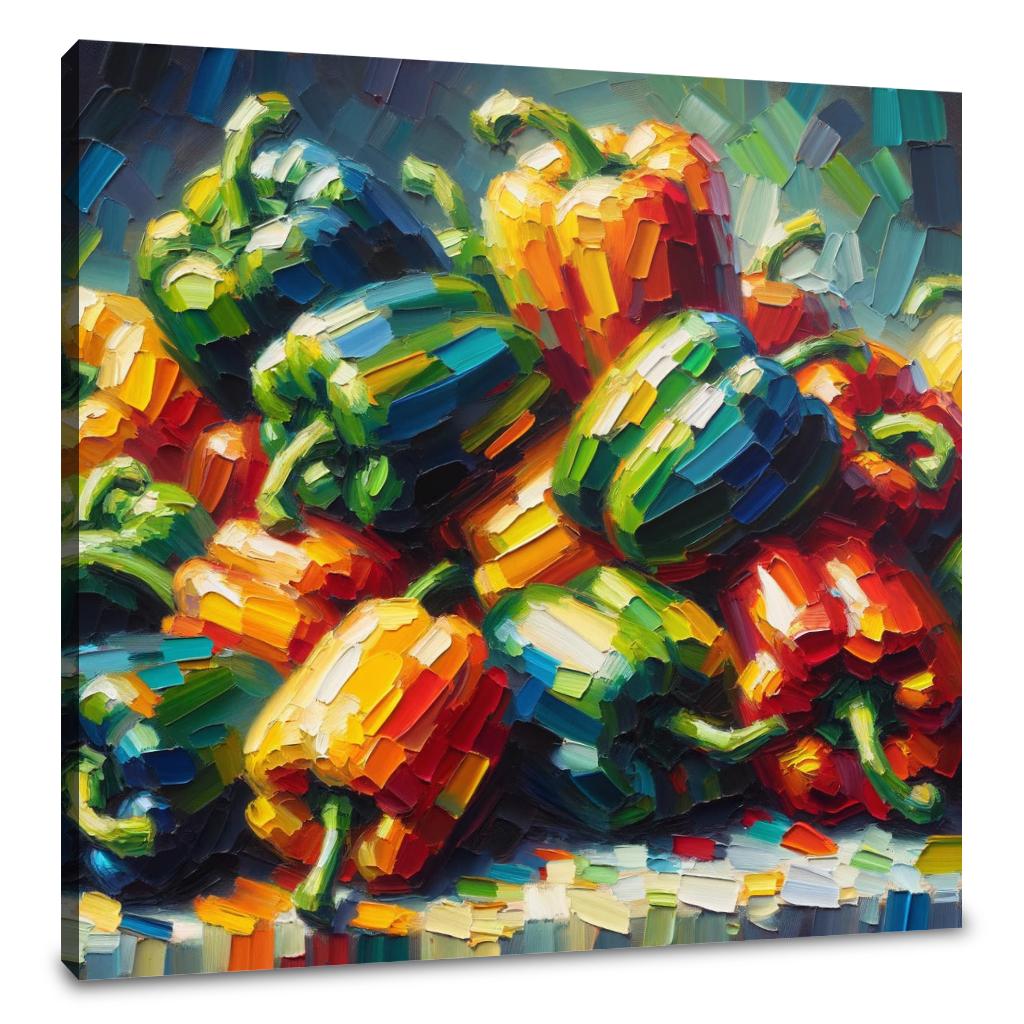 Post-Impressionist Pepper Party Canvas