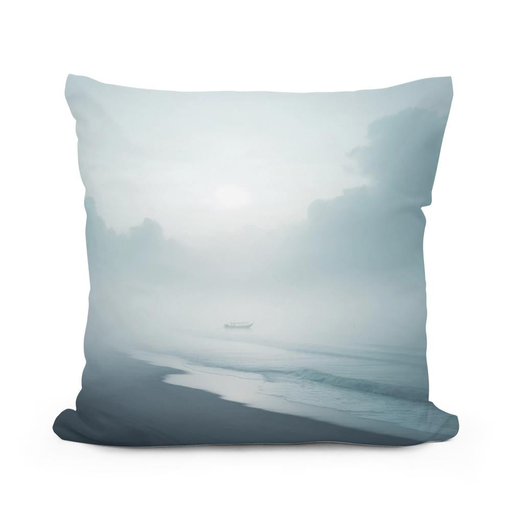 Coastal Fog Cotton Cushion