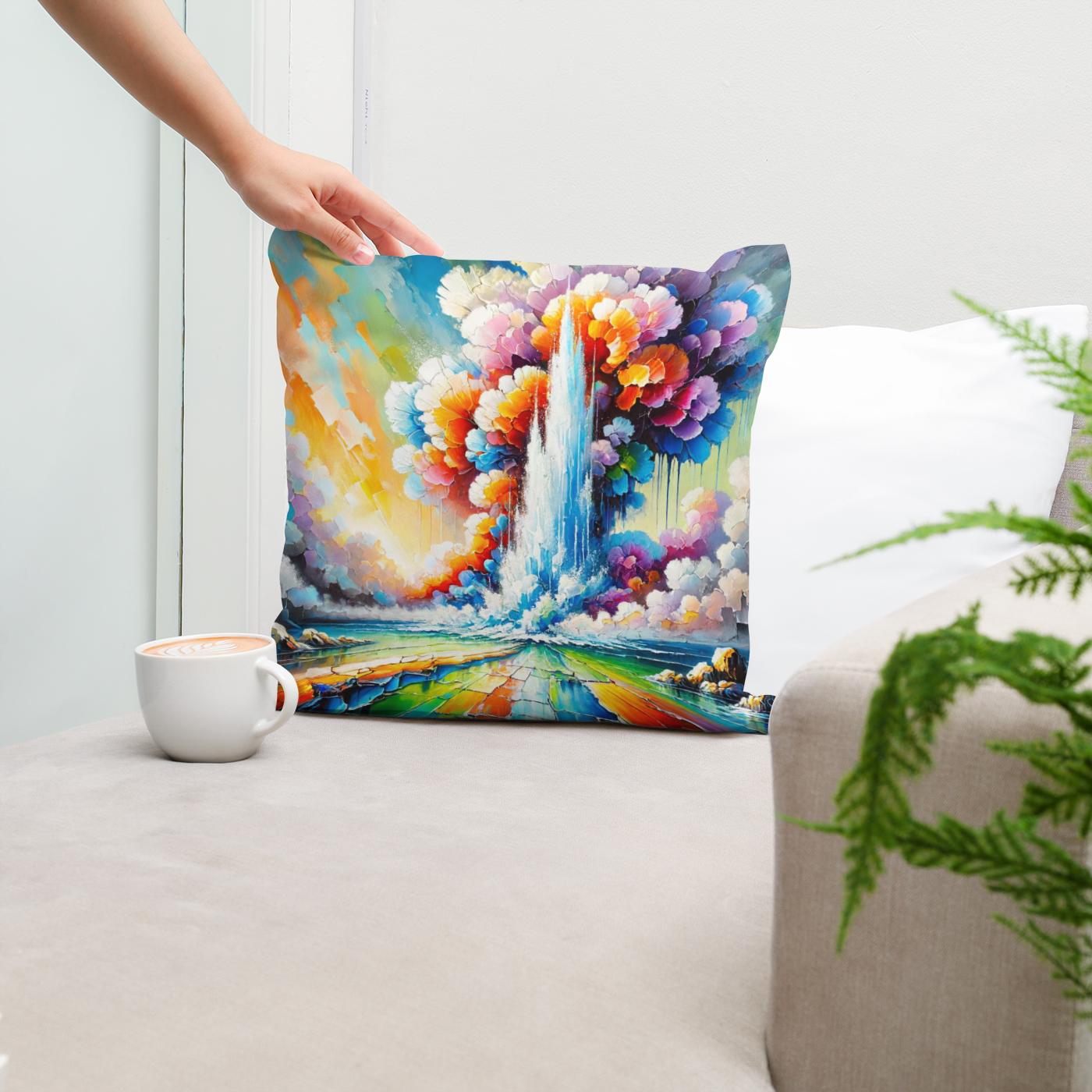 Surreal Geyser Cotton Cushion