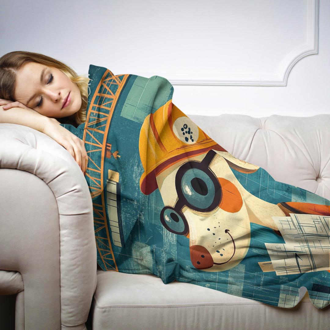 Worker Dog Construction Blanket