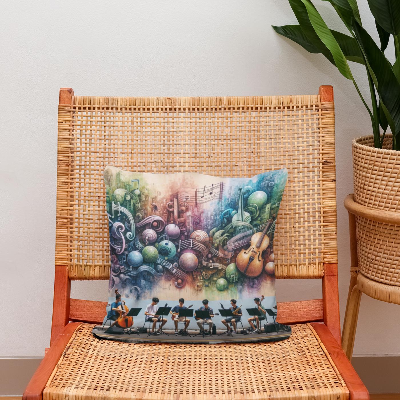 Symphony of the Streets Cotton Cushion