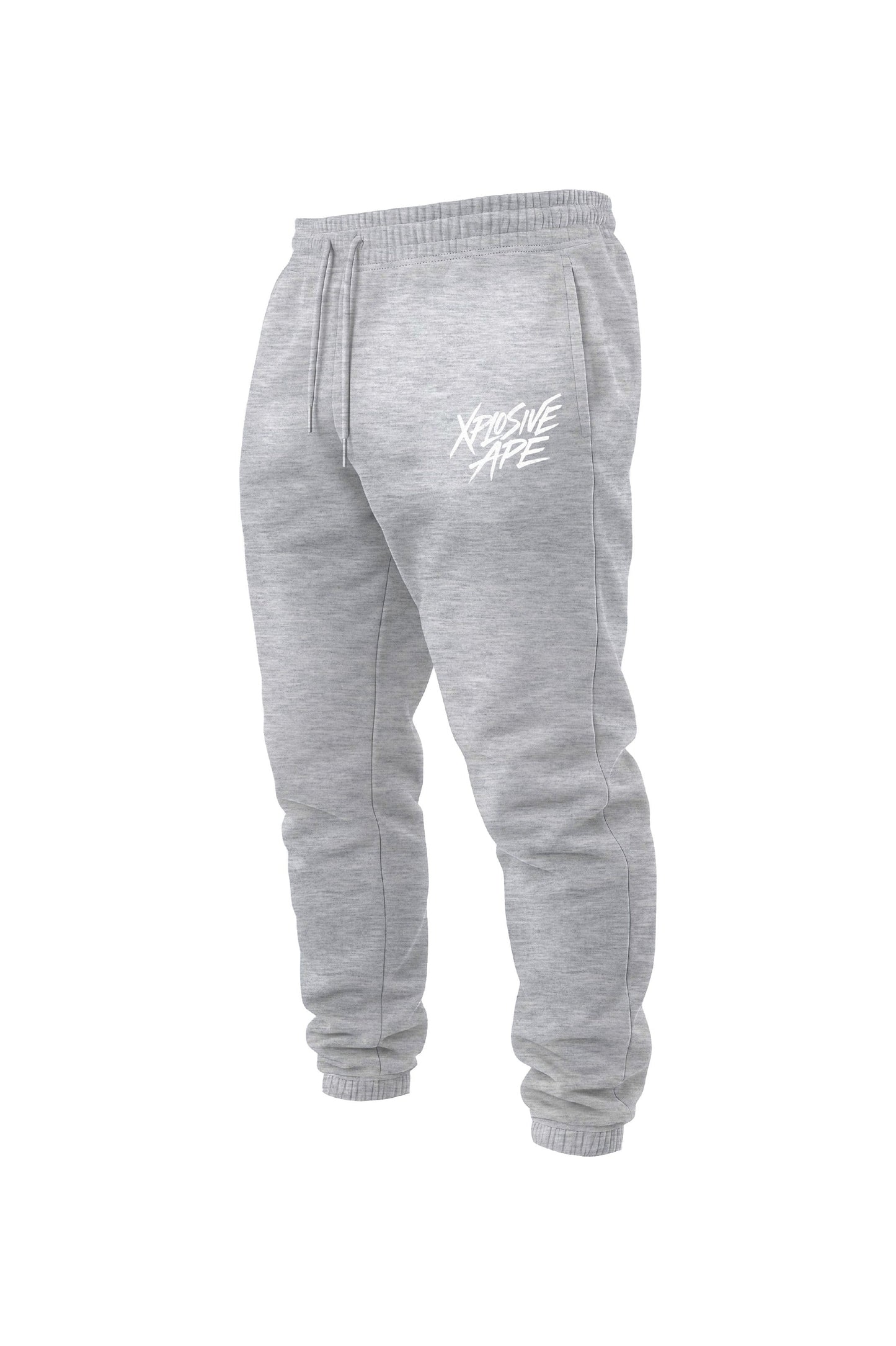 XAPE Classic Brush Script Joggers - Heather Grey