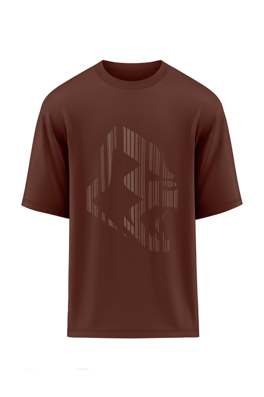 XAPE Apehead Barcoded Oversized Tee - Chocolate