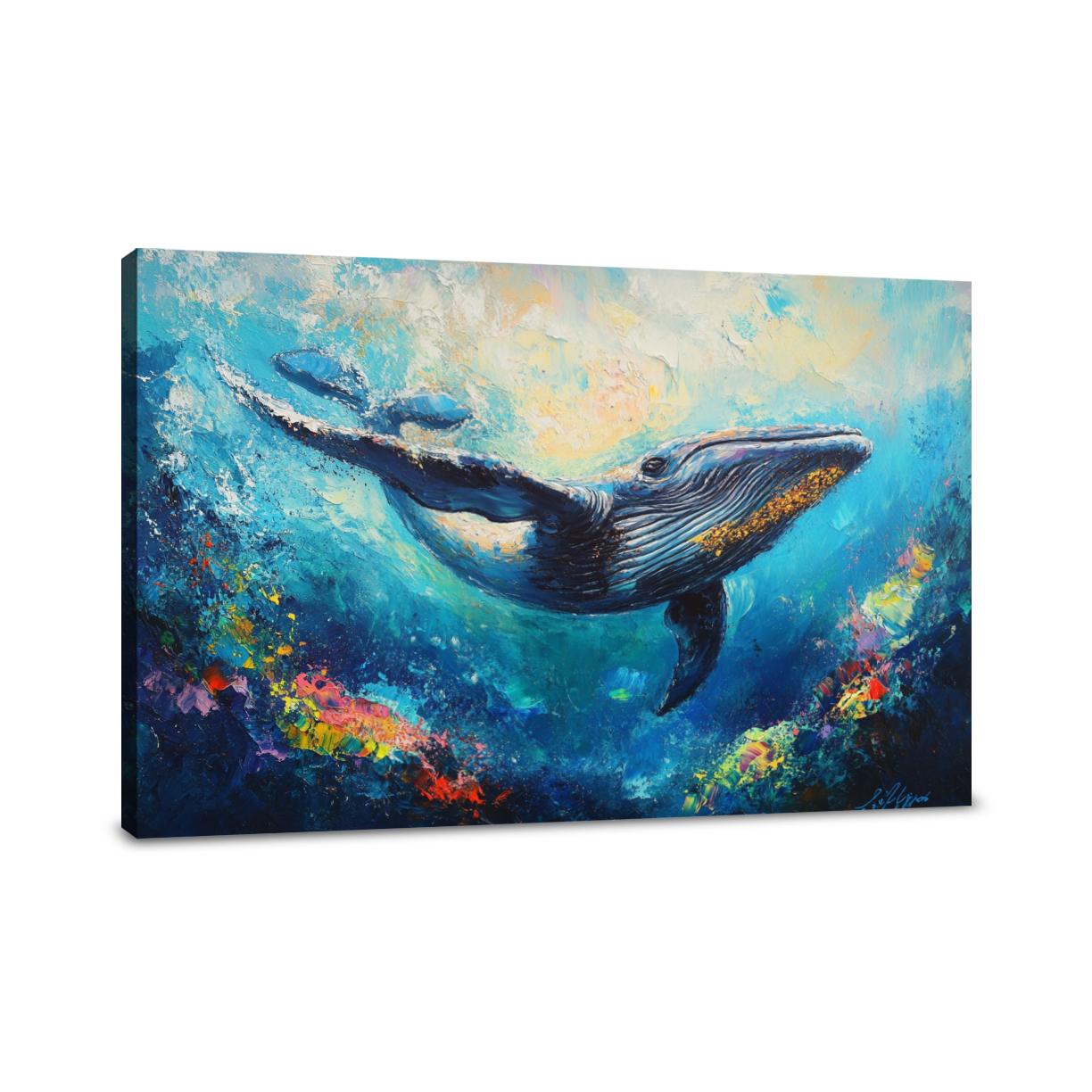 Whales and Coral Canvas