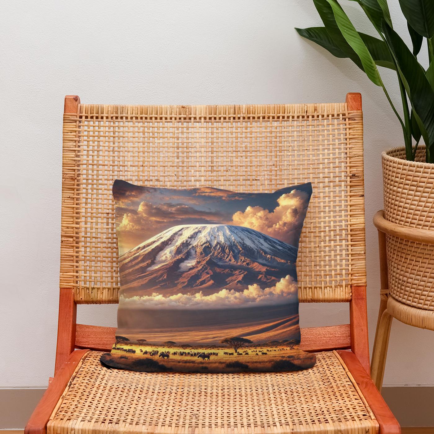 Kilimanjaro Sunrise Cotton Cushion