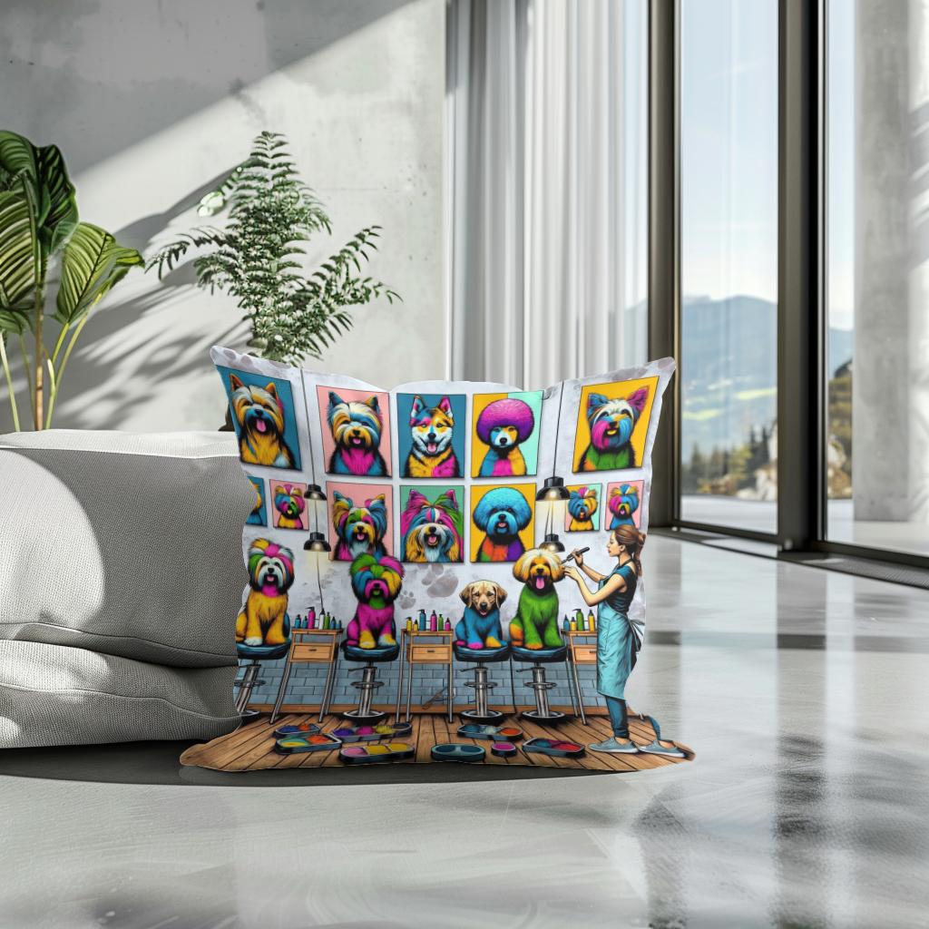 Pop Art Paws Cotton Cushion