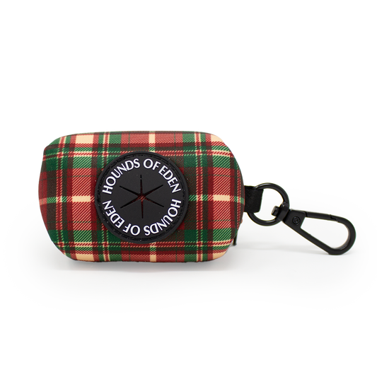 Tartan Me Up - Red & Cream Tartan Design Poop Bag Holder