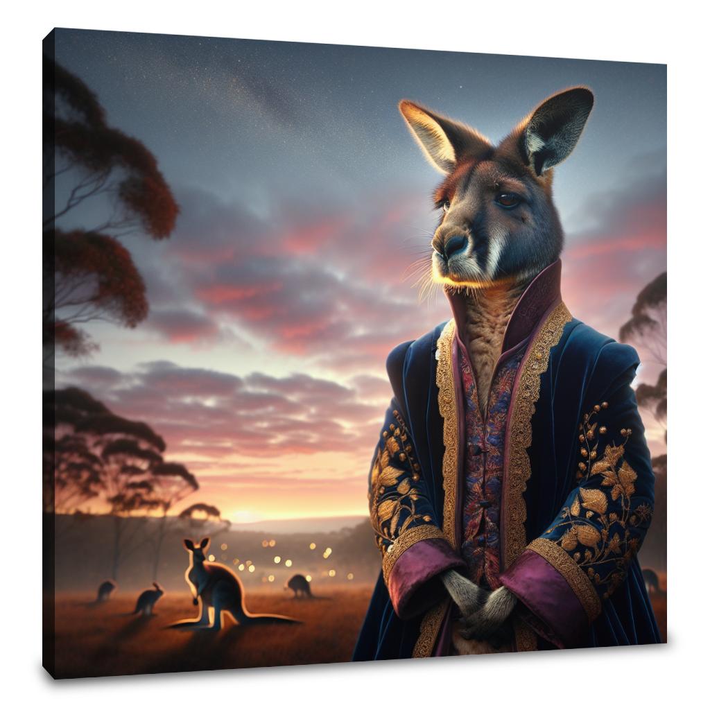 Regal Kangaroo Twilight Canvas