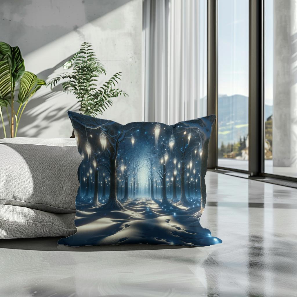 Luminous Winter Fantasy Cotton Cushion