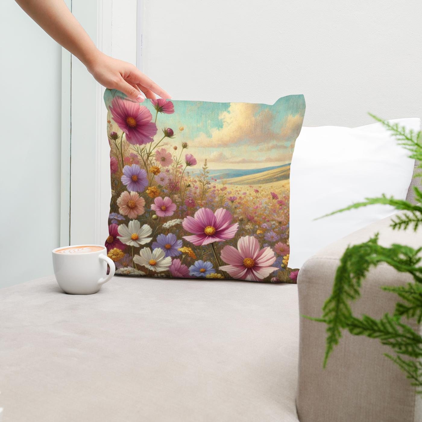 Summer Blooms Cotton Cushion