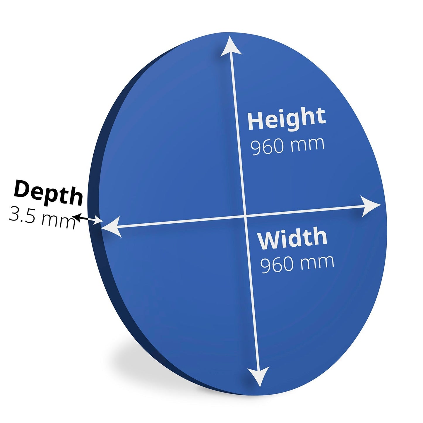 Primary Blue Circle Signs Personalise Choose Size and Material