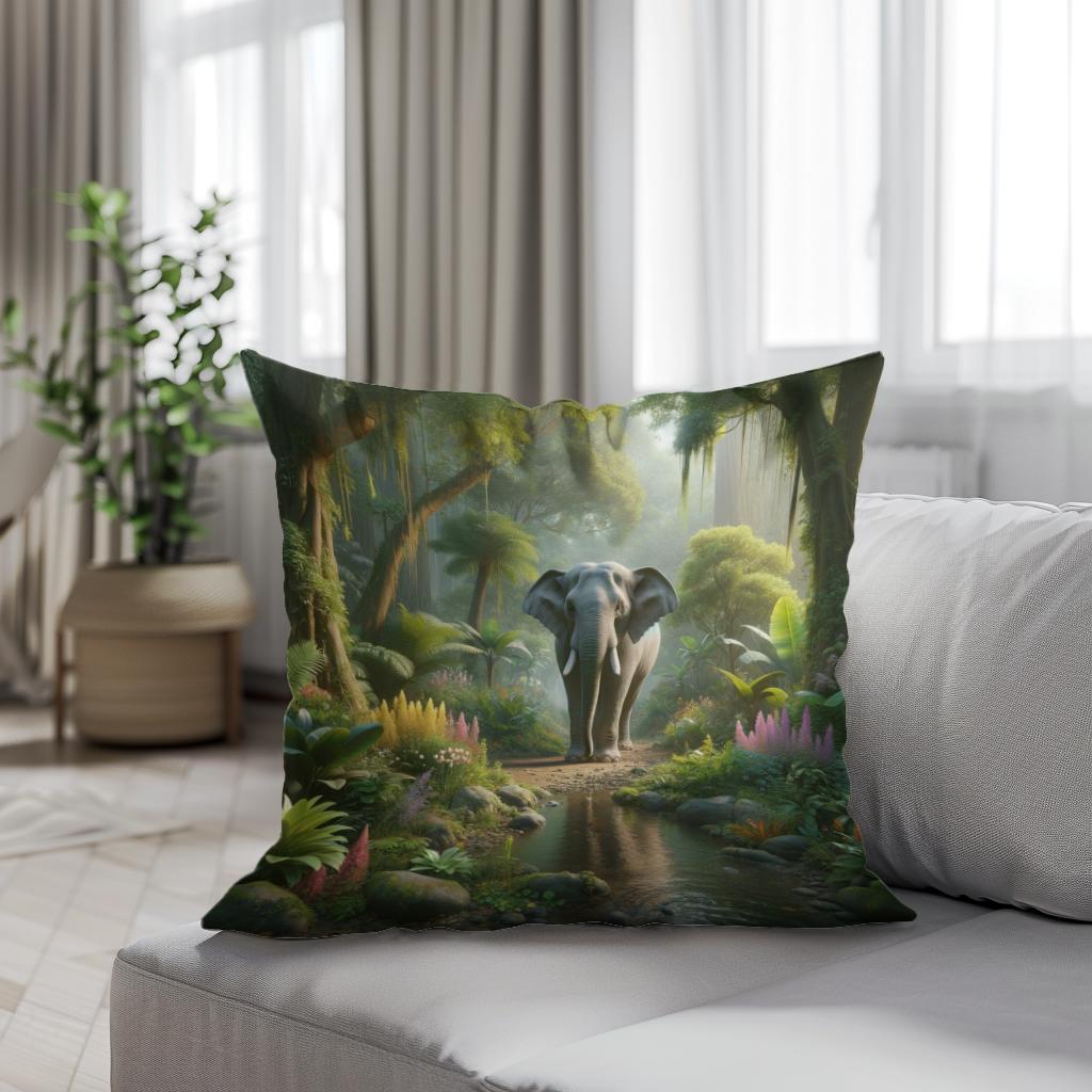 Serenity Jungle Cotton Cushion