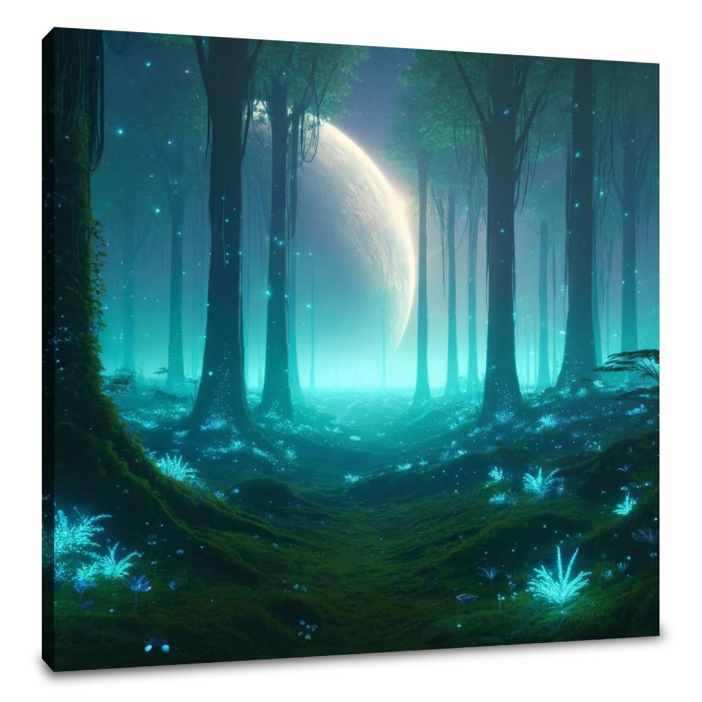 Enchanted Alien Forest Canvas