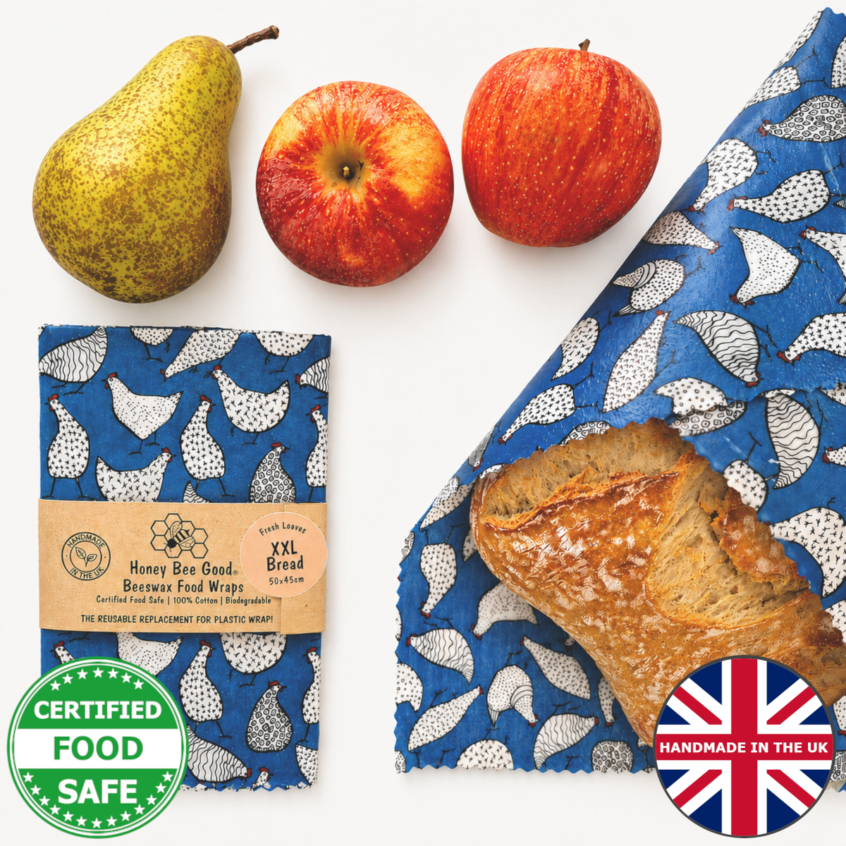 *Beeswax Wraps XXL Bread Wrap | Blue Hens