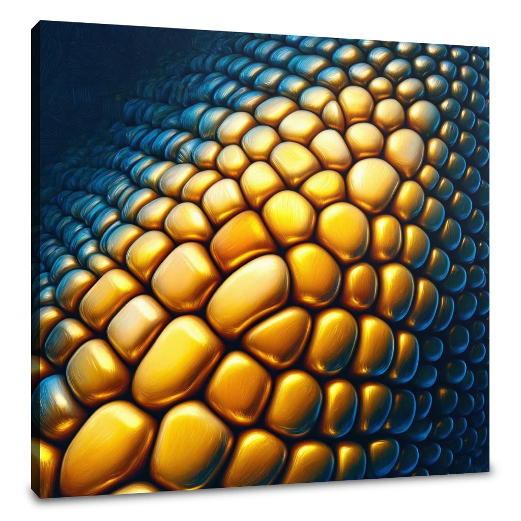 Golden Corn Mosaic Canvas
