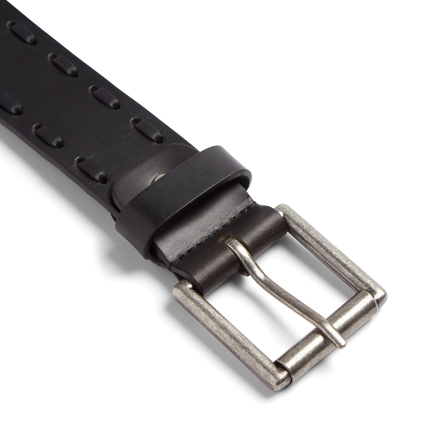 Wayne mens leather belt - Black