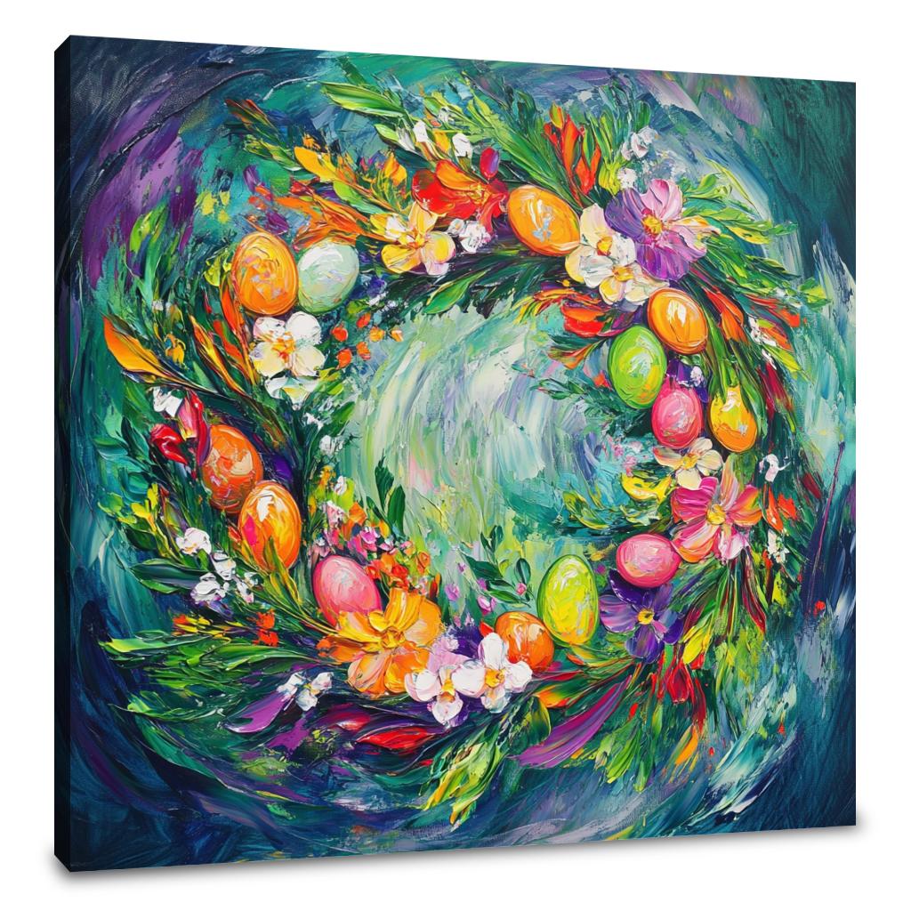 Easter Wreath Expression Canvas