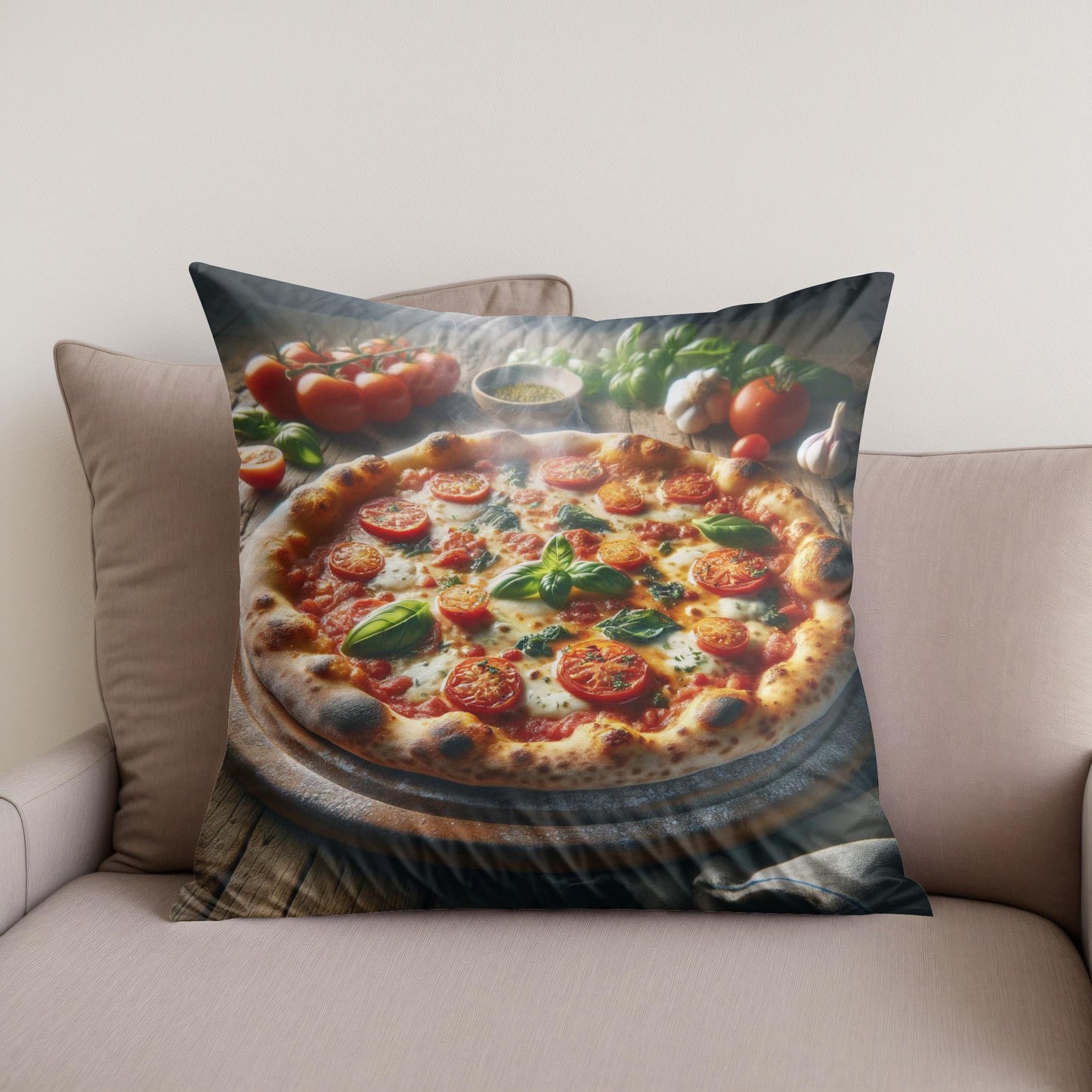 Stellar Italian Pizza Cotton Cushion