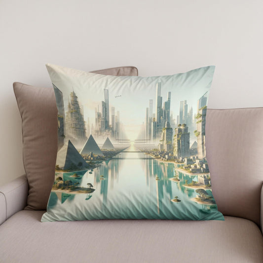 Timeless City Reflections Cotton Cushion