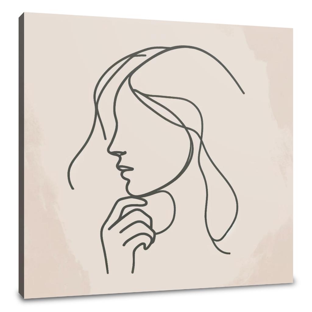 Thoughtful Contours Canvas
