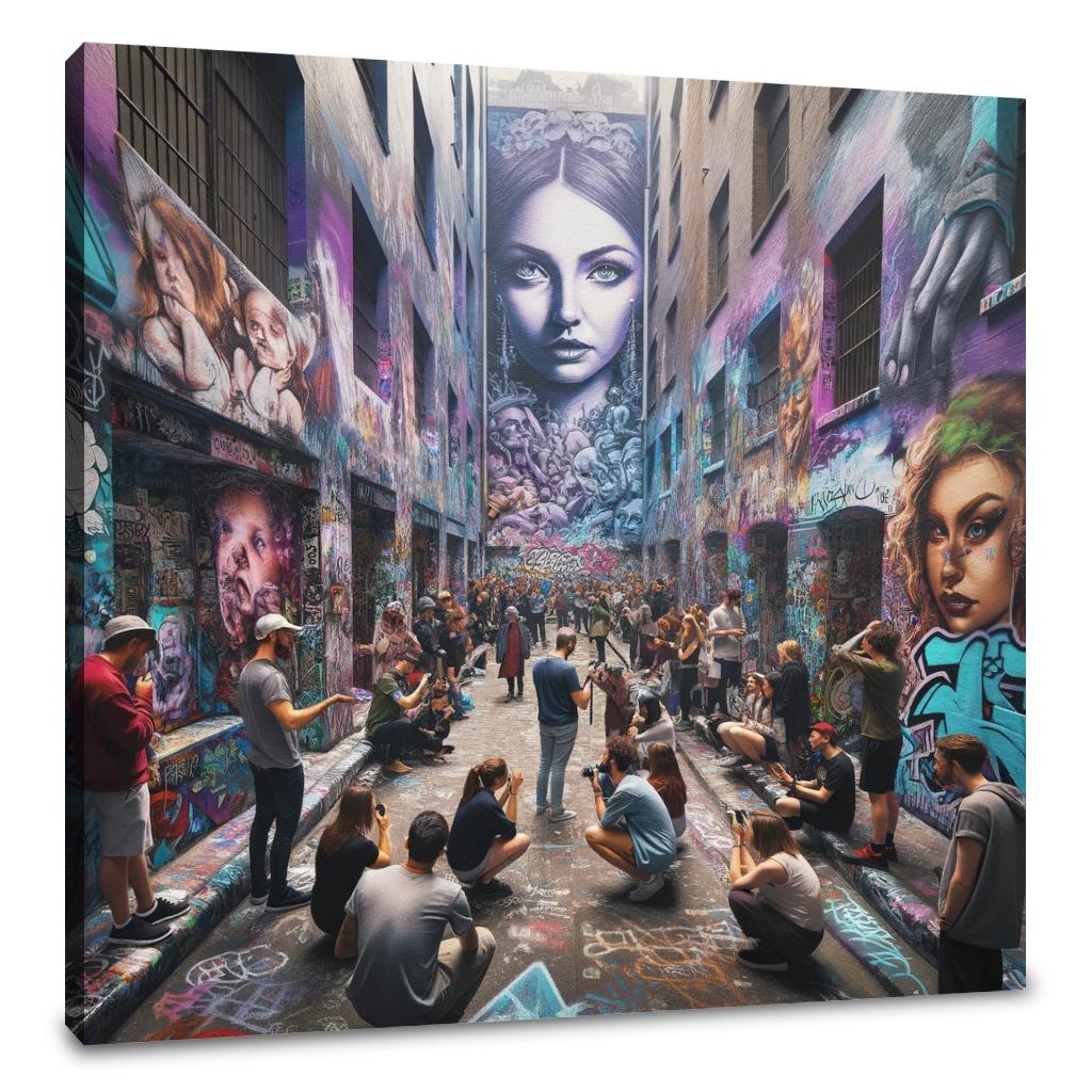 Alley of Artistic Echoes Canvas