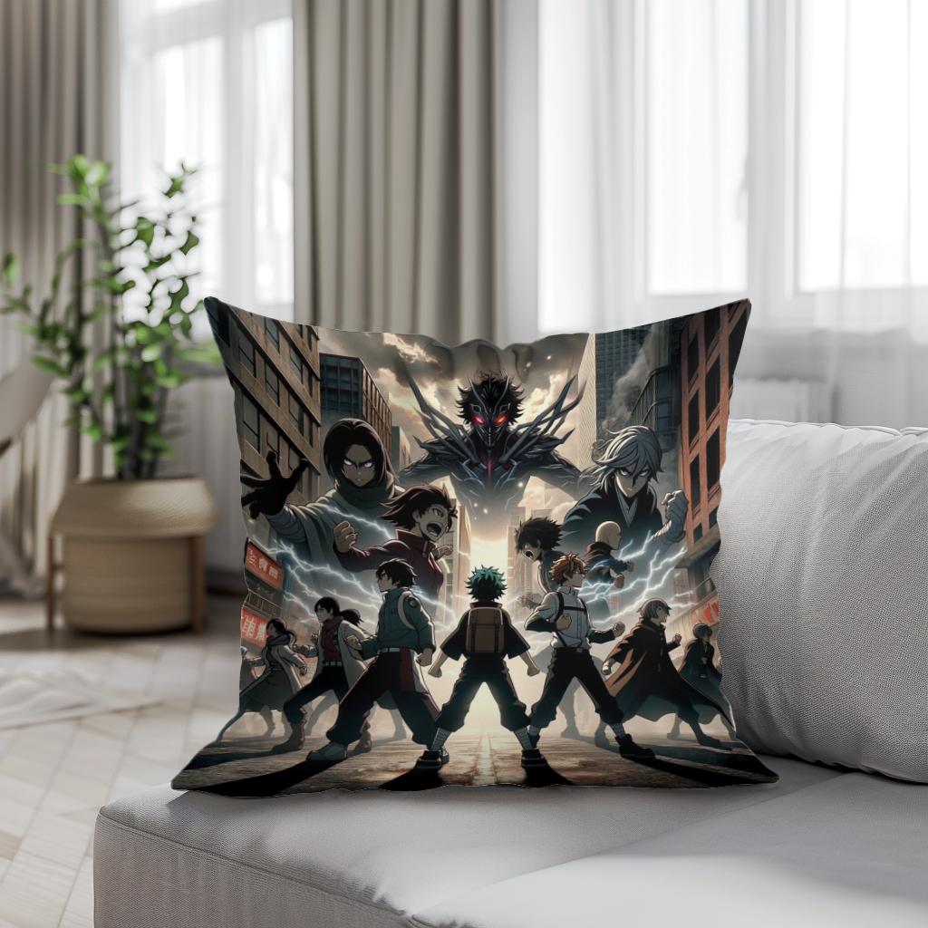 Cityscape Heroic Standoff Cotton Cushion
