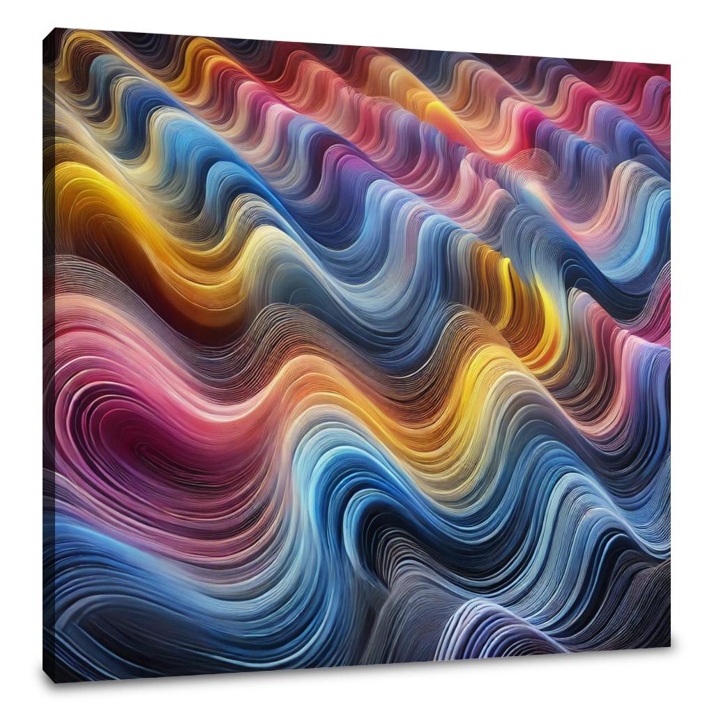 Chromatic Wave Harmony Canvas